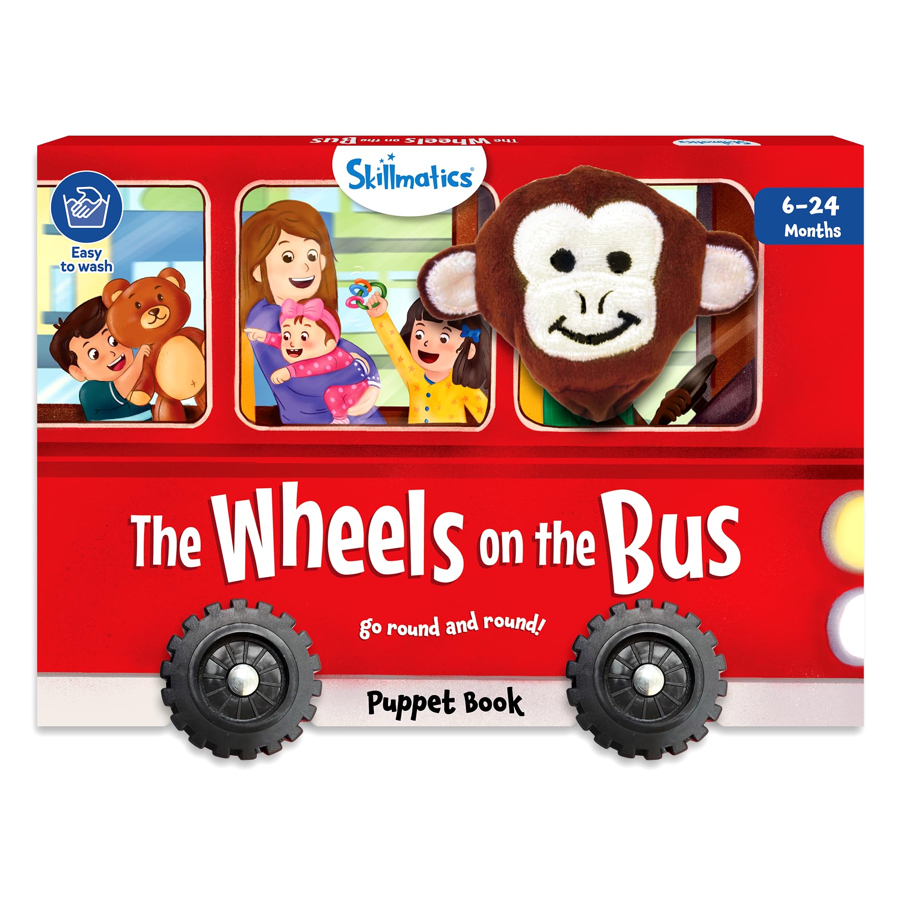 Skillmatics Puppet Book - The Wheels on The Bus, Interactive Finger Puppet for Infants & Toddlers, Early Learning & Sensory Toy, Nursery Rhyme Activity, Gifts for Babies Ages 6 Months to 2 Years-image-19