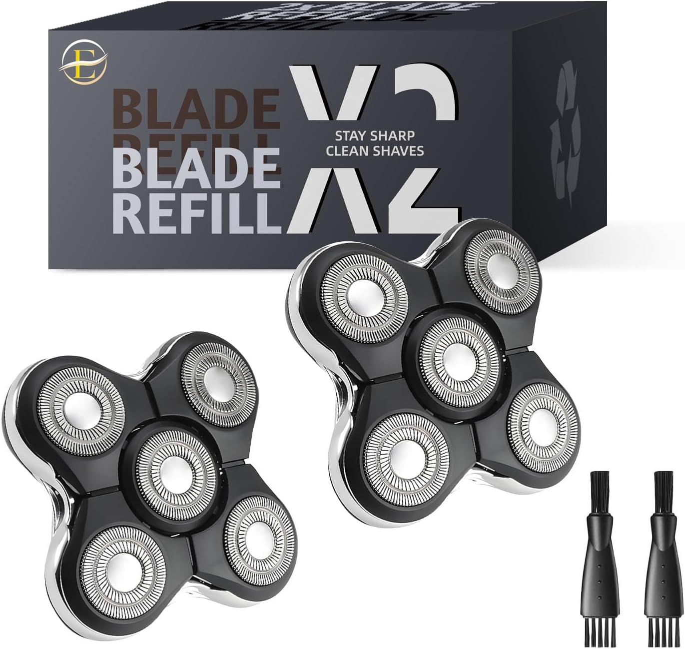 Pro Replacement Head Compatible with Remington Balder Pro XR7000 Head Shaver - 5 Dual Track Blades, Precision Electric Shaving for Bald Men (2 Pack)