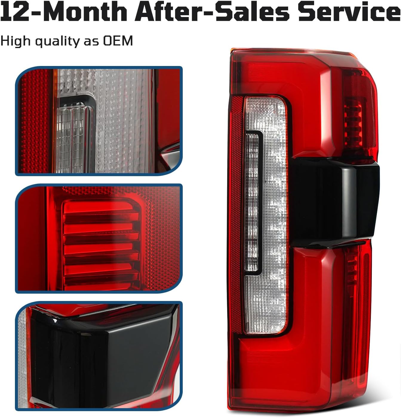 LED Tail Lights Compatible with 2023-2026 Ford F250 F350 Super Duty w/Blind Spot (Module Not Included) w/o Onboard Scales Rear Brake Lamp Assembly ‎ Replace PC3Z13404C (Right Passenger Side)