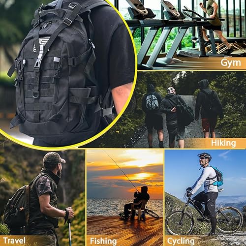 Miniatura 6 de Pickag Mochila táctica militar Molle Bag para senderismo, senderismo, senderismo, senderismo, caza, viajes, motocicleta