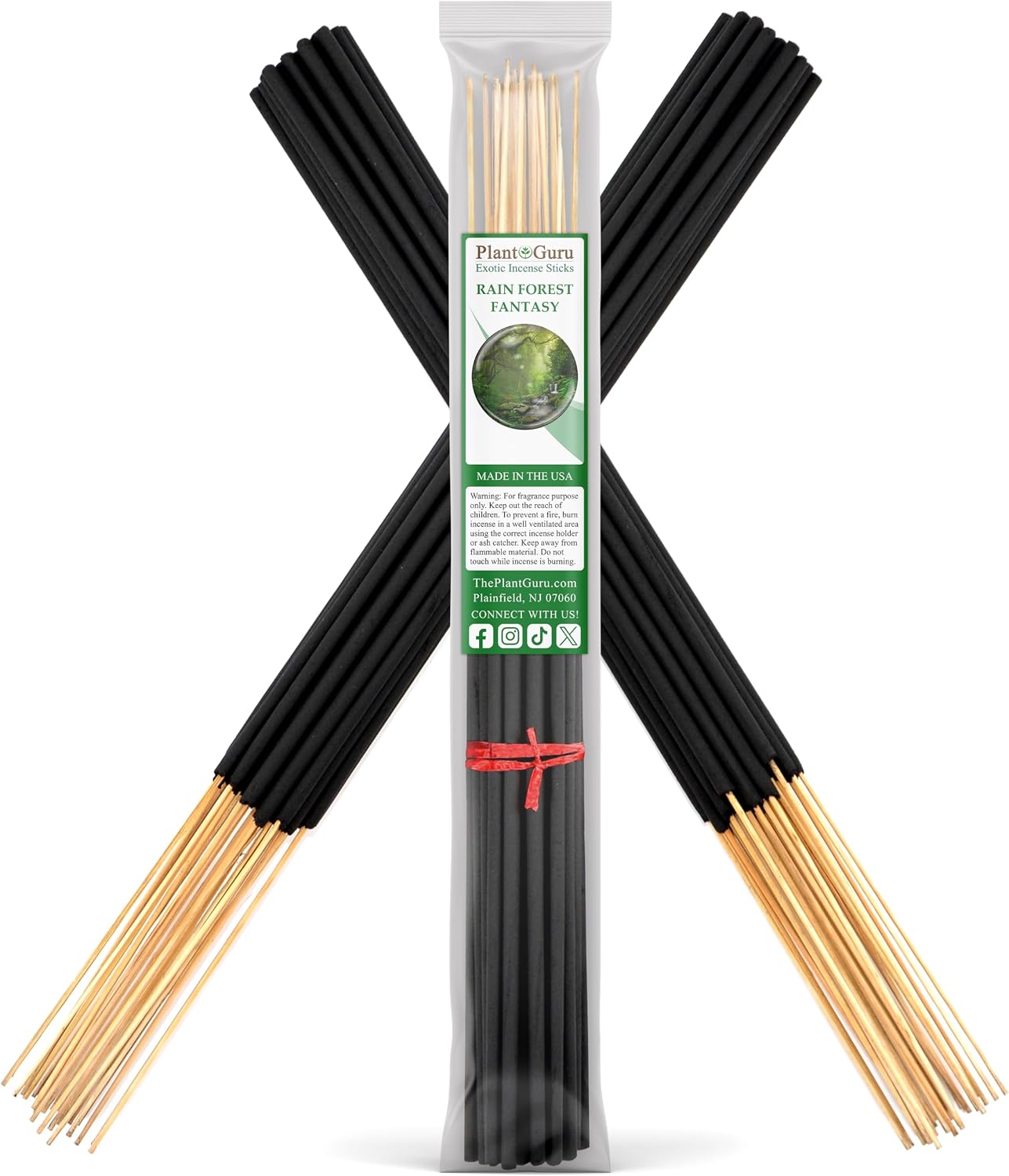 Rain Forest Fantasy Exotic Incense Sticks Jumbo 19 Inch Long - Bulk 1 Bundle 27 to 30 Sticks - Natural 19" Extra Large with A Smooth Aroma that Burns for 3 to 4 Hours Each.