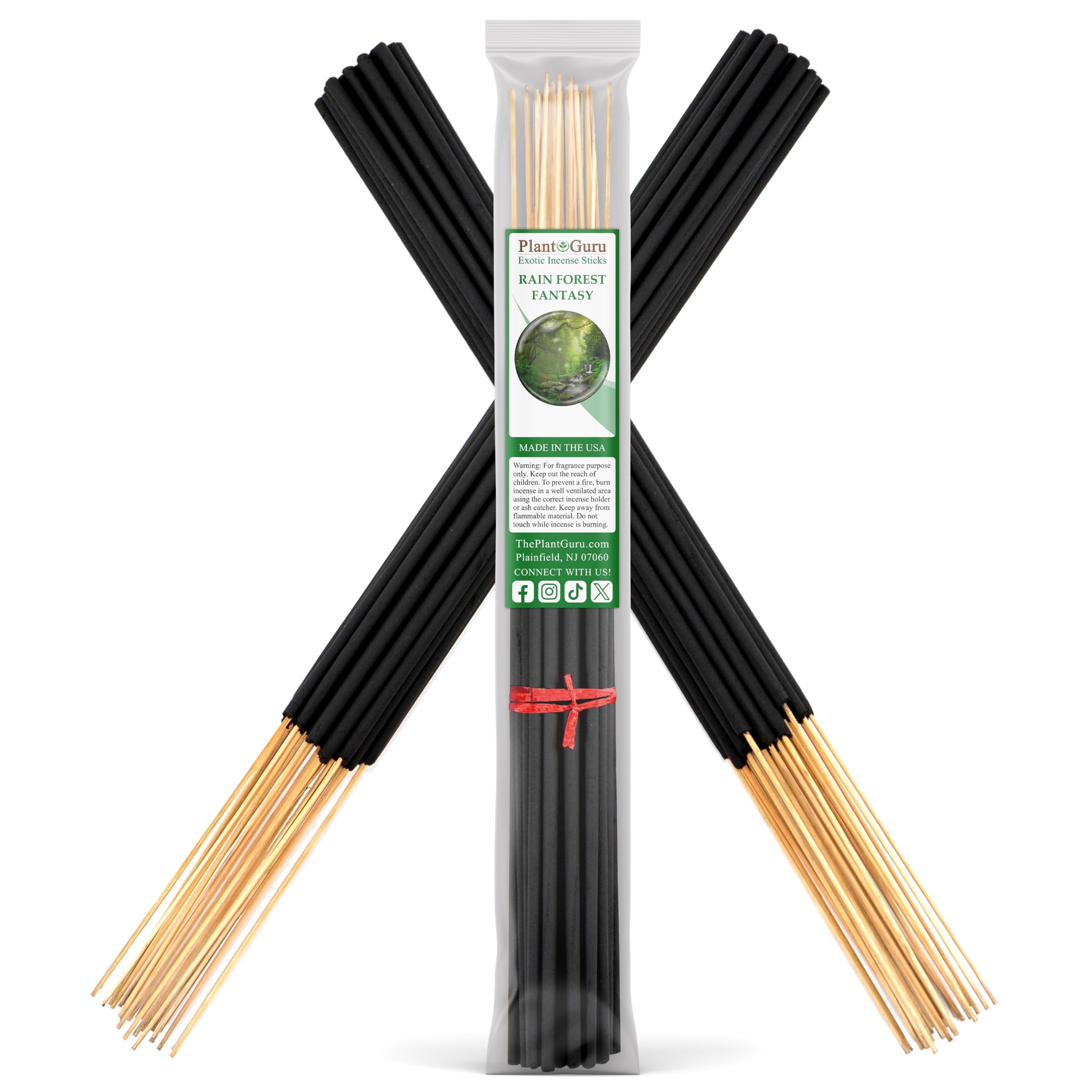 Rain Forest Fantasy Exotic Incense Sticks Jumbo 19 Inch Long - Bulk 1 Bundle 27 to 30 Sticks - Natural 19" Extra Large with A Smooth Aroma That Burns