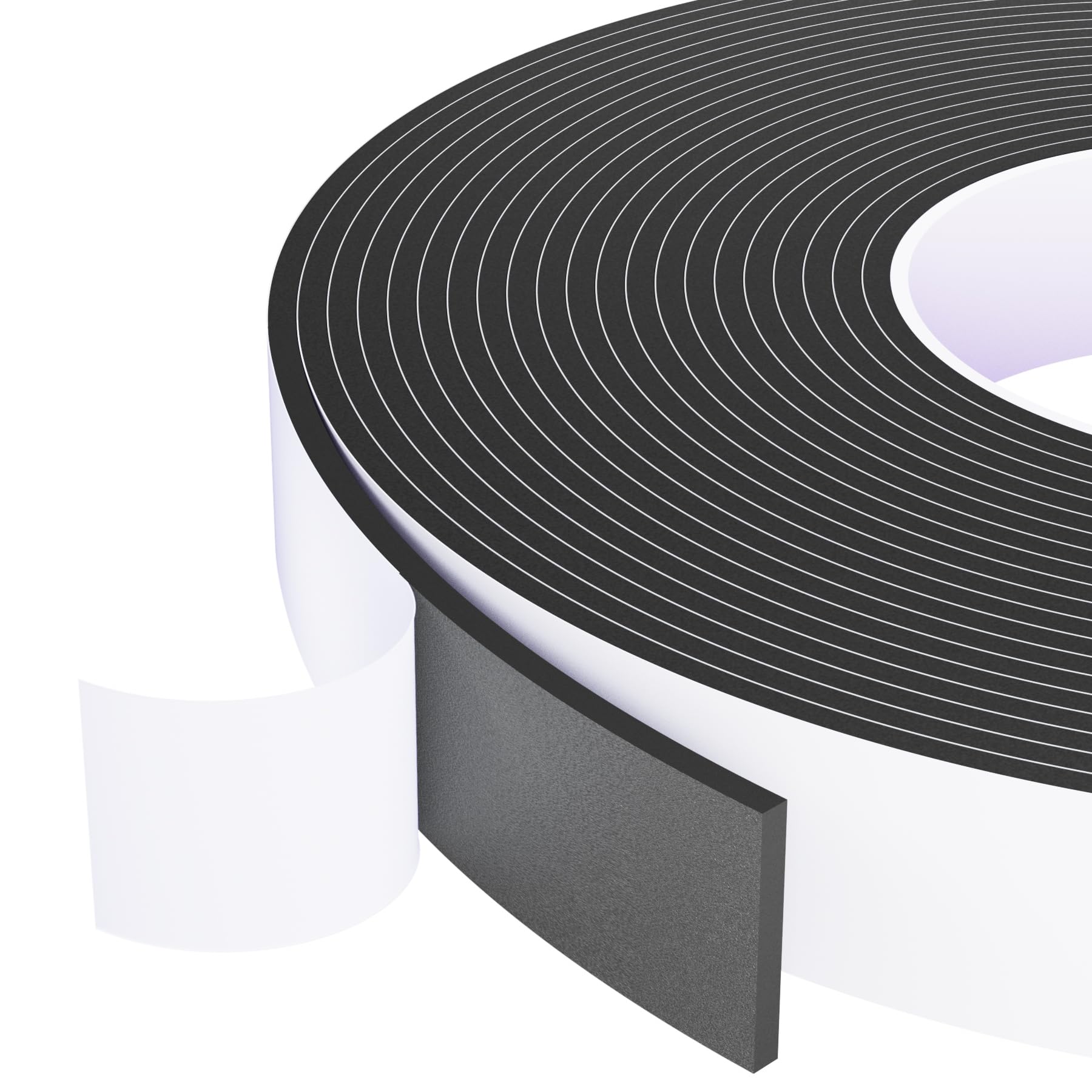 Weather Stripping Door Seal Black,1Inch Wide X 1/8 Inch Thick,Air Conditioner Window Seal,Self Adhesive Foam Tape High Density Foam Sealing Strip,Door