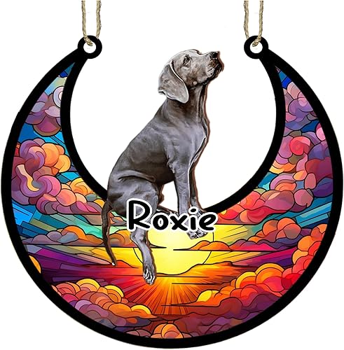 Vista 42 de LOVELYPOD Adorno de Navidad personalizado de perro pastor alemán, atrapasoles conmemorativo, adorno de Navidad de pastor alemán con nombre, pérdida