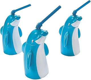 Oriental Trading 70/3867 Dolphin Cup 8-Piece Set with Straws
