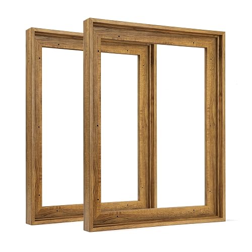 Floater Frame for 10x12 Canvas Paintings,2 Pack,0.9" Deep,Dark Brown |