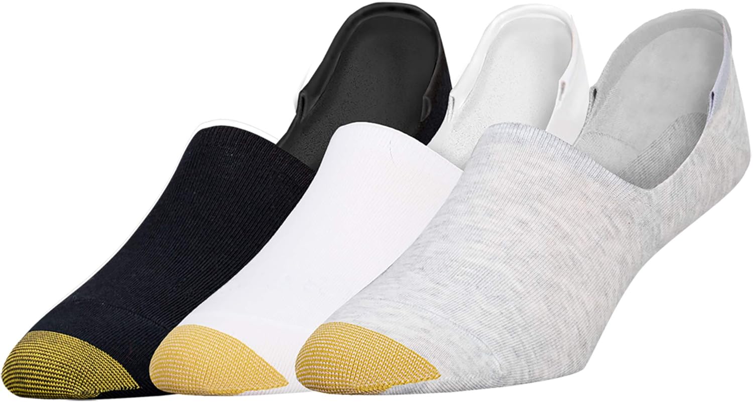 Gold Toe Men's Micro Flat Oxford No Show Socks, 3 Pairs
