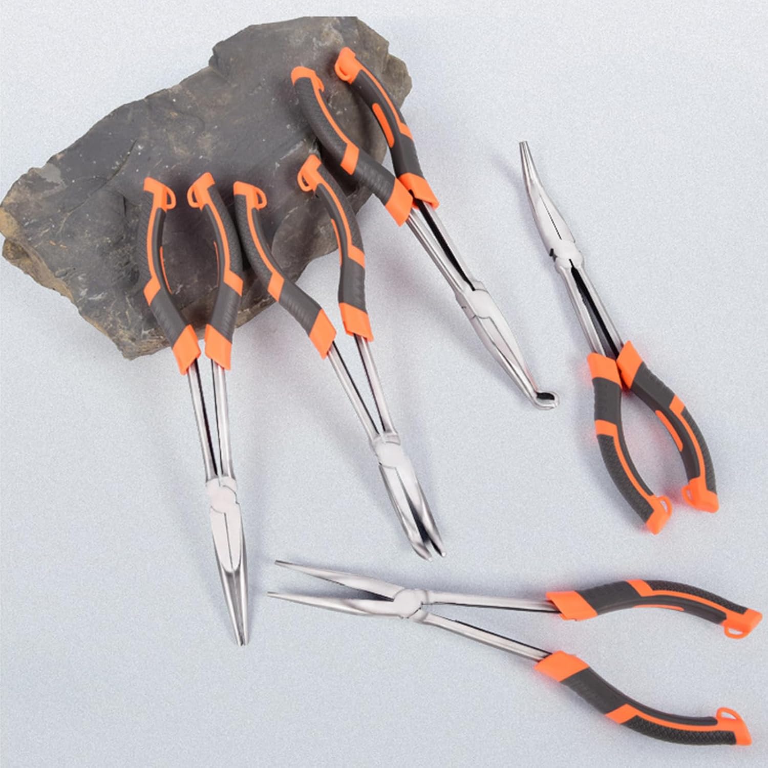 ordinarYone Ergonomic Professional Pliers Clamping Tool for Automotive Use with Long Nose Needle Nose and Round Design