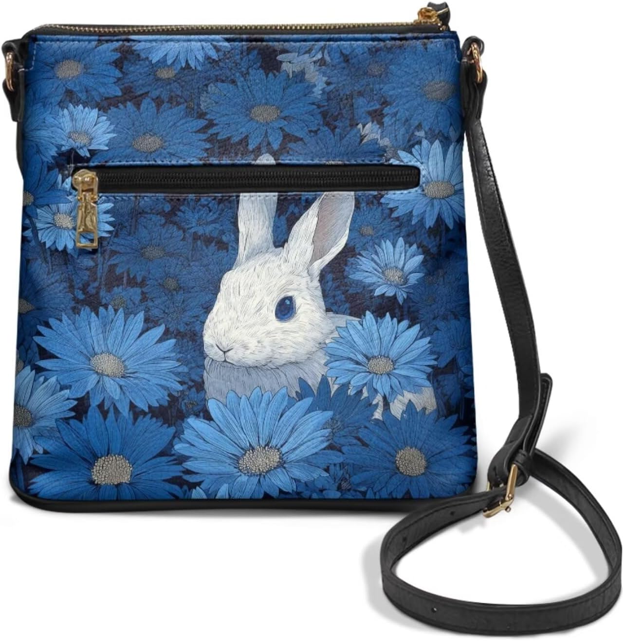 Leather Crossbody Purse for Women Ladies, Zipper Cross Body Bag Hobo Bag with Adjustable Strap