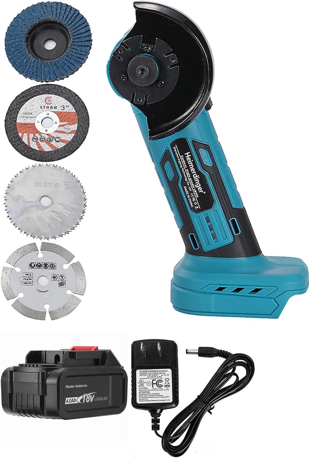 Brushless Mini Angle Grinder with 4.0Ah Battery and Charger,Cordless Electric Grinding Tool,19500rpm Compact Power Handheld Cutter for Metal Grinding,Cutting