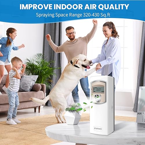 Miniatura 8 de SVAVO Dispensador automático de fragancia LCD  Dispensador automático de ambientador ABS para montaje en pareddispensador de perfume programable en