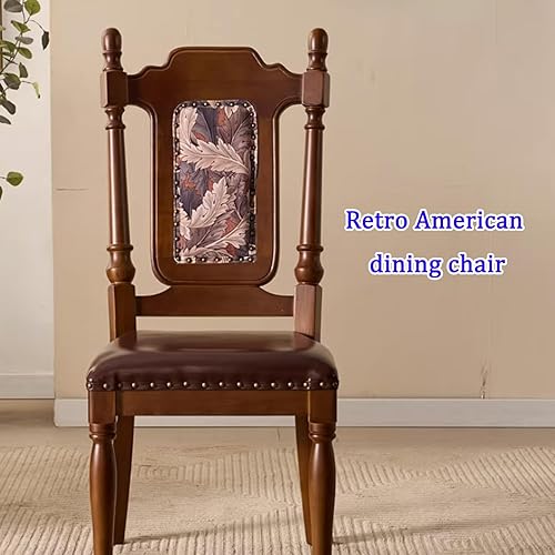 Miniatura 3 de Juego de 4 sillas de comedor de madera, sillas de cocina con respaldo alto, sillas de comedor vintage, silla tapizada sin brazos, para cocina,
