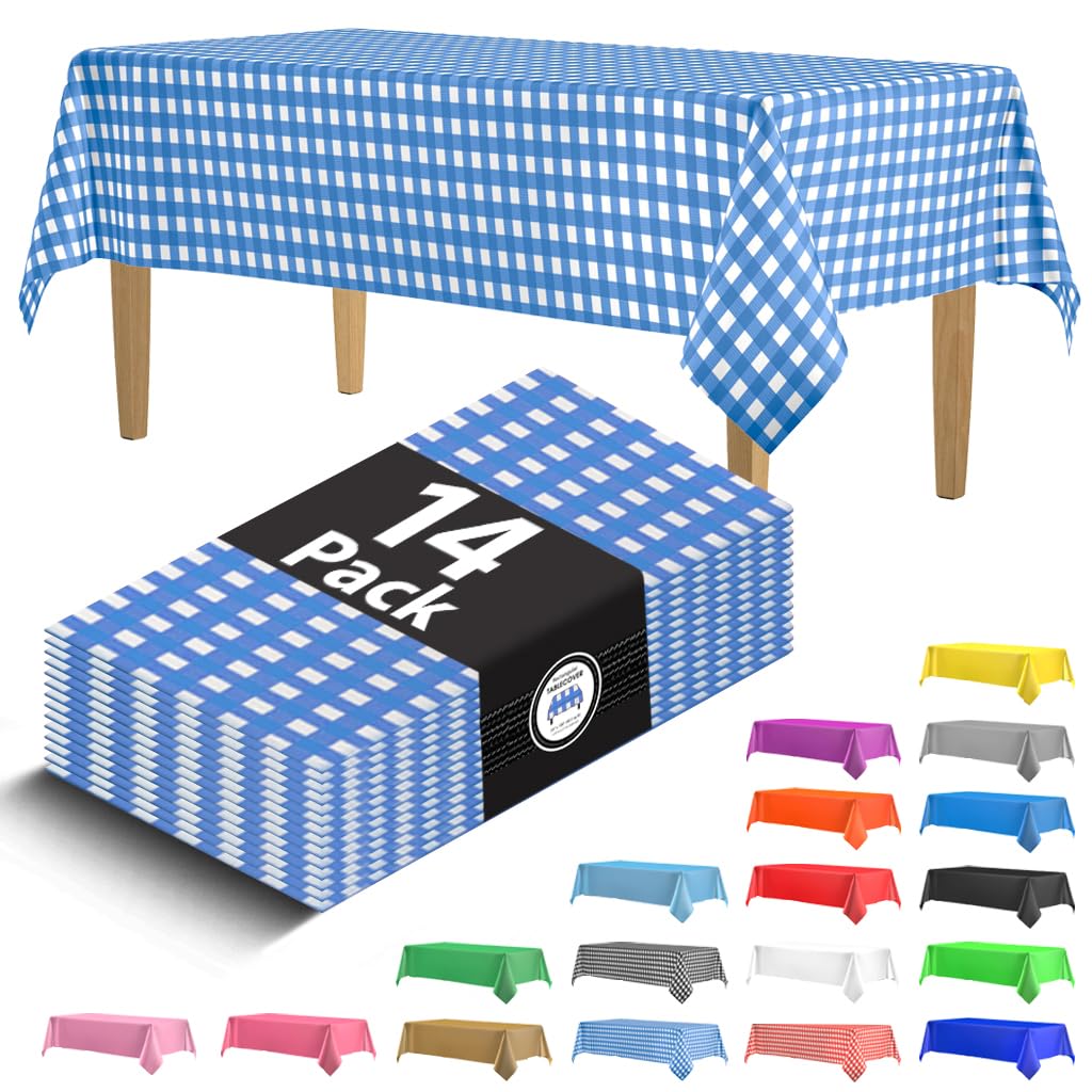 Black Tablecloths - 14 Pack Disposable Covers -32 Black Tablecloths - 14 Pack Disposable Covers -32