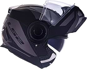 Capacete Ls2 Scope Ff902 Mask Preto Cinza Escamoteável