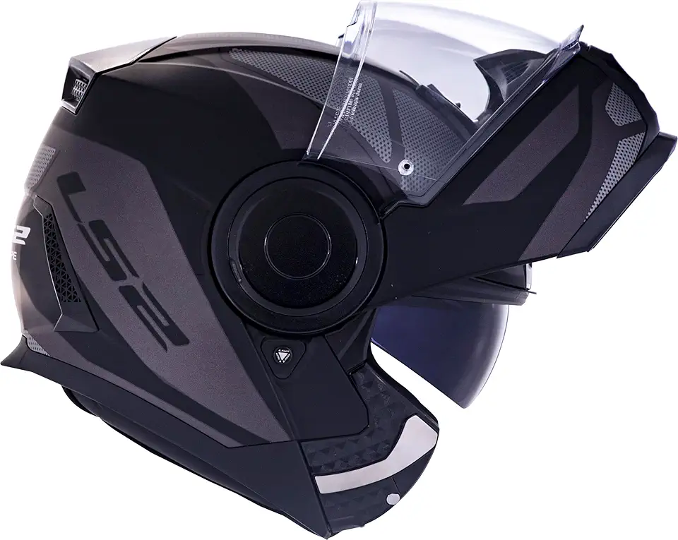 Capacete Ls2 Scope Ff902 Mask Preto Cinza Escamoteável