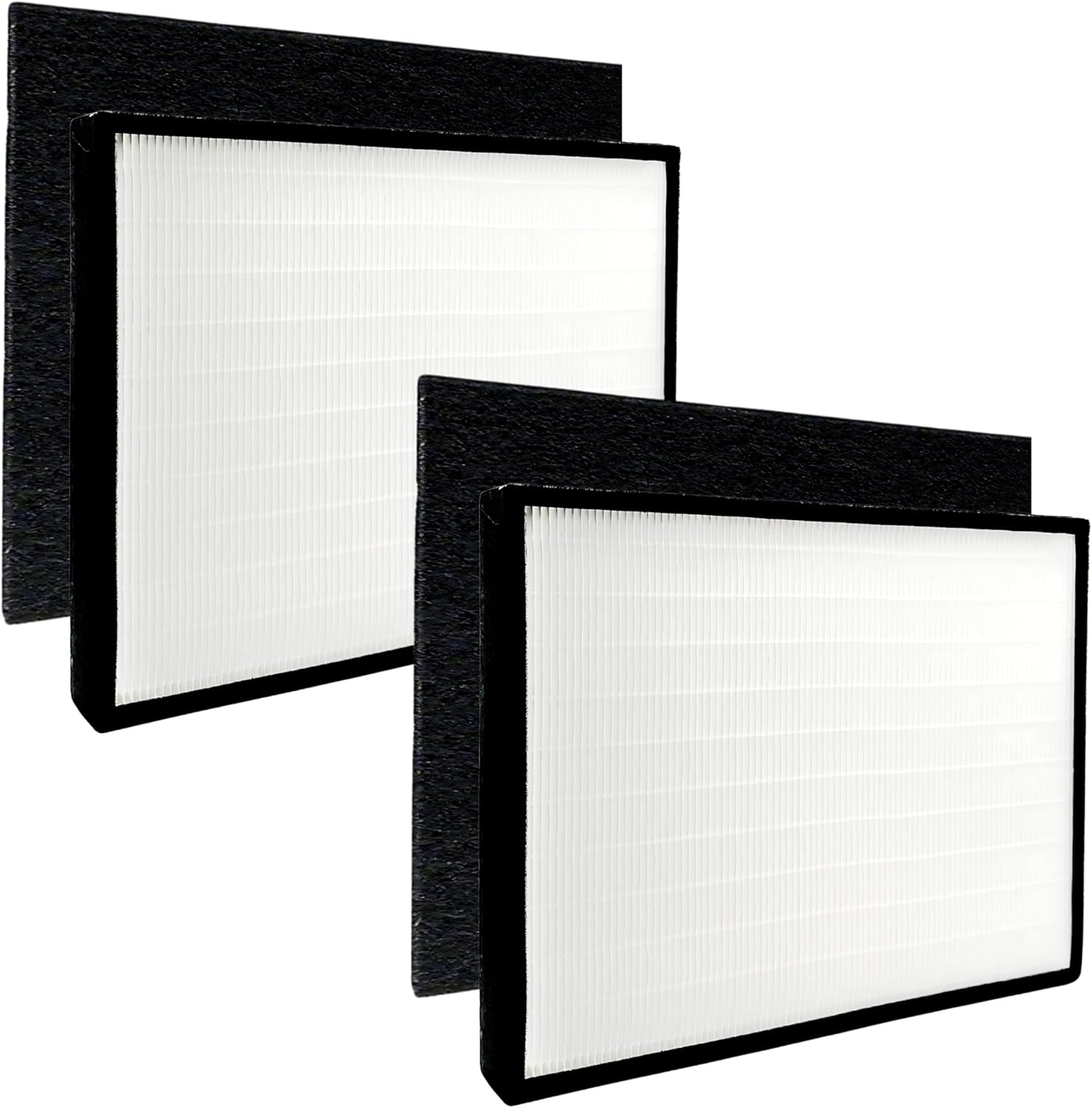 Nispira SPA-421A & SPA-582A Classic BioGS Models Replacement HEPA Filter with Activated Carbon for Rabbit Air Purifier 2 Sets