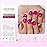 Coolnail Gorgerous Short Hot Rose Pink White French Fake Nails UV Full Cover Squoval Square False Press on Nail Finger Daily Wear for Women Girl