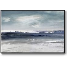 Renditions Gallery Nature Wall Art Paintings Beachcombers Paradise Coastal Artwork Floater Framed Wall Hanging for Lounge Drawing Room Balcony - 25"X37" Black Frame GAL007