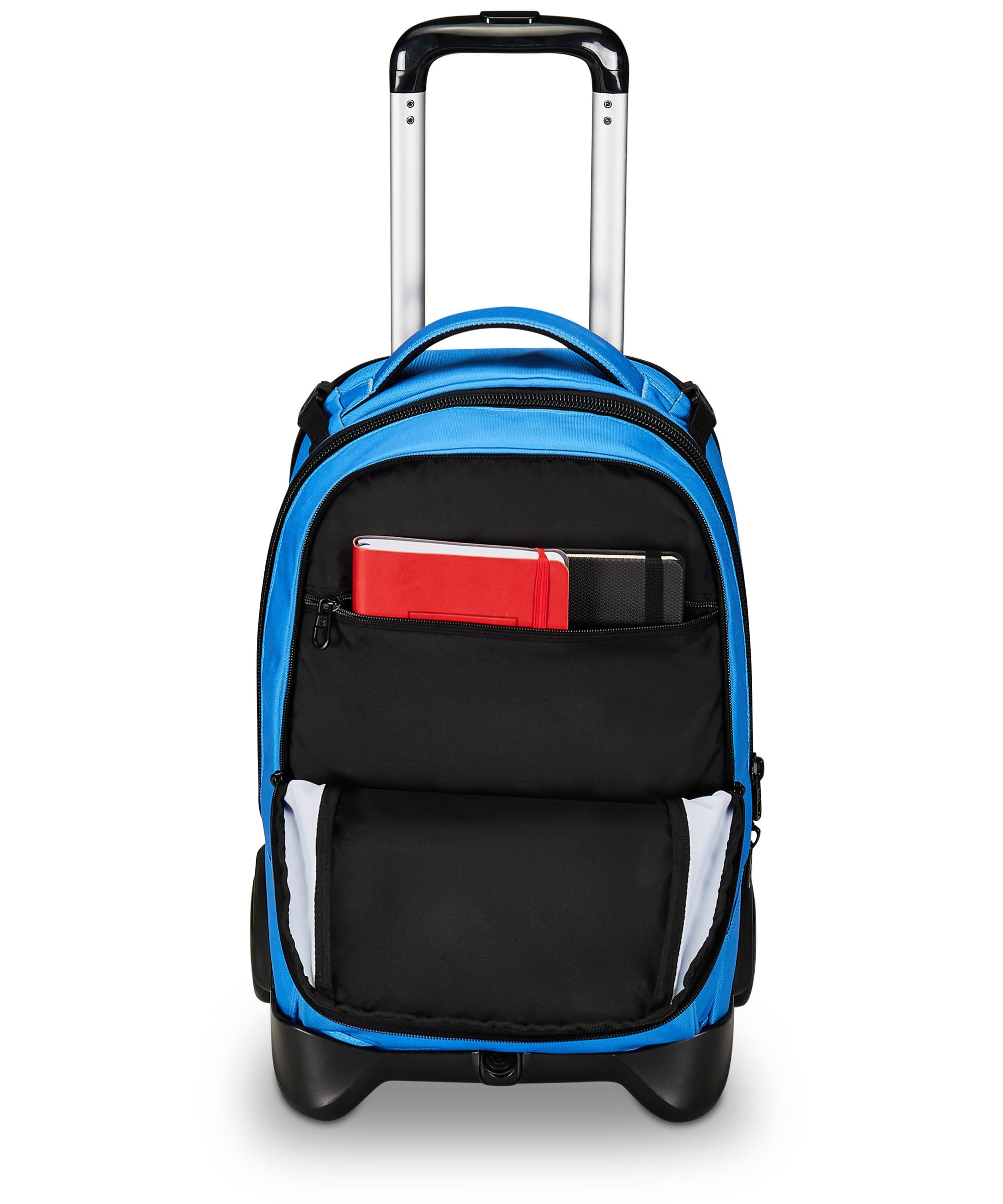 Invicta Trolley Scuola New Tech Solid, Azzurro, 3 in 1, Zaino con Carrello Sganciabile, Multi tasche, Maxi Capienrte, Scuola, Viaggio e Tempo Libero, Ragazzi