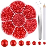 NACHLYNN 6480 Pcs Flat Back Pearl 7 Tailles Pearl Perle Beige Flatback Pearl Perles demi-rond Perles pour artisanat Embellissement Chaussures Vêtements Sacs DIY