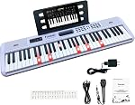 61-Key Electronic Keyboard Piano for Adults with Light Up Keys, 61 Compact Keys Digital Pianos - Perfect Beginner Piano
