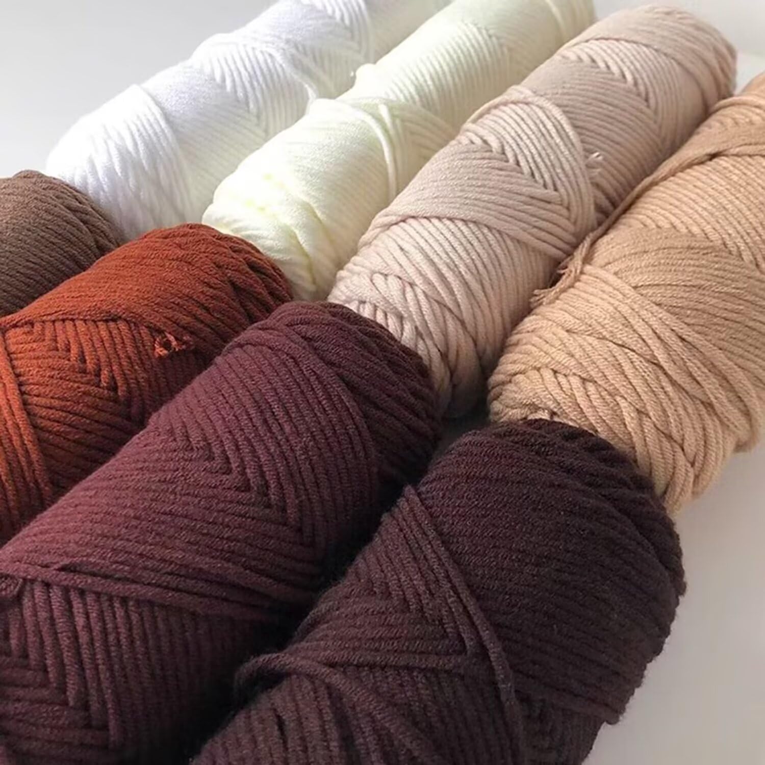 Pelote de fil acrylique pour la fabrication de tapis, 3 mm, 8 brins de fil acrylique, 100 g pour pistolet, crochet, tricot, chapeaux, poupées, écharpes