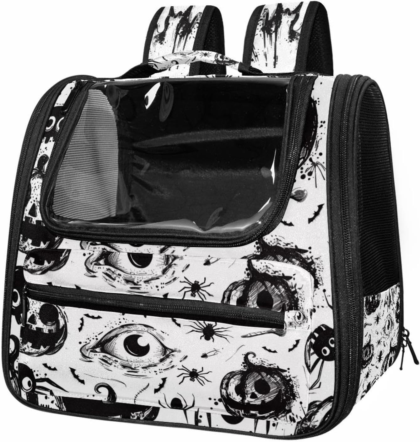 Portable Travel pet Backpack Carrier Hamster Bag Small Dog cat Carrier Breathable Hang Bag, Halloween Holiday 1