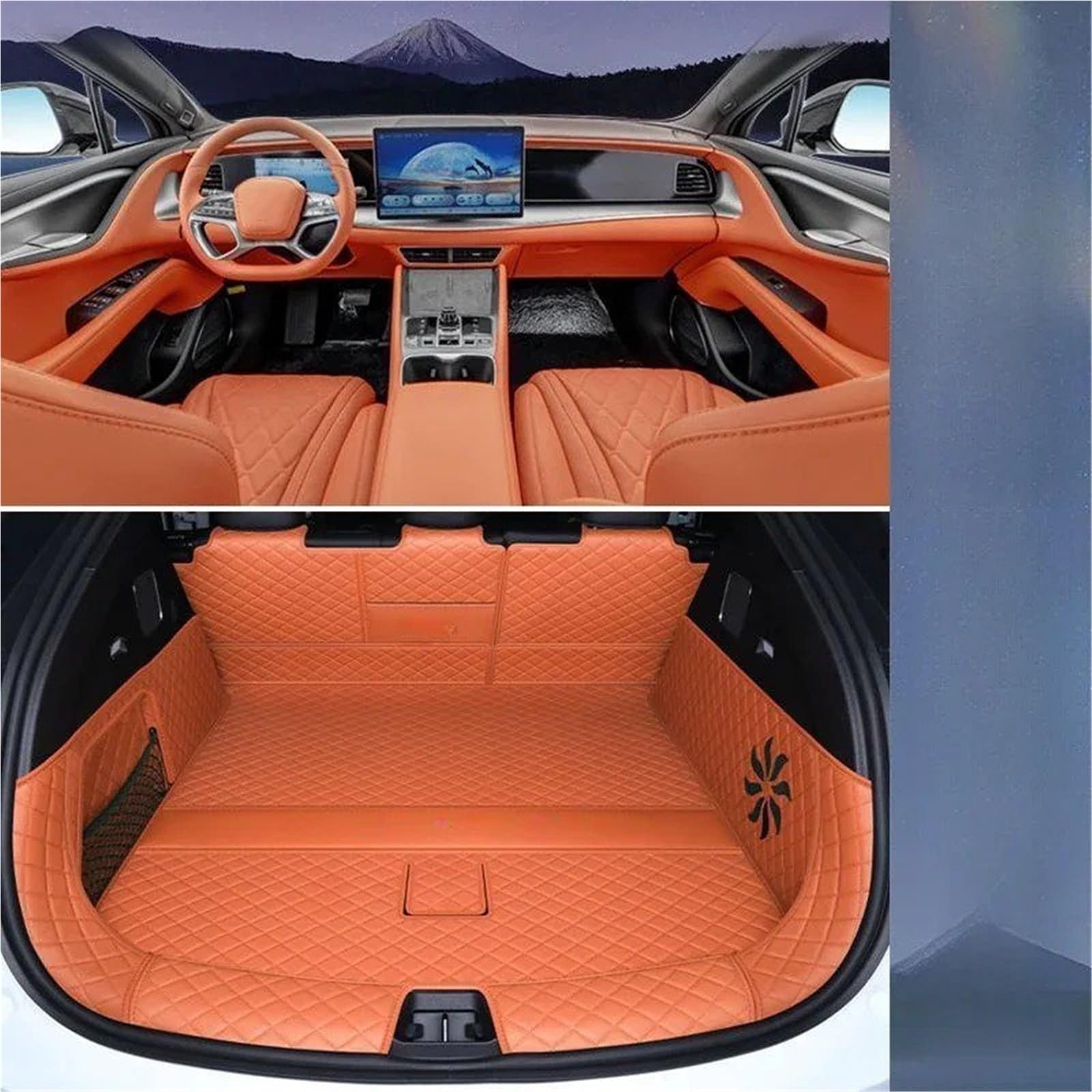 LHLUCKY Tapis Sur Mesure Pour BYD Seal U DM-i 2024 2025 Tapis Pour Intérieur De Véhicule, Tapis Voiture Tous Temps Pour Voiture Protection,B