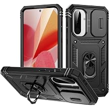 Lunivop Compatible with Samsung Galaxy A36 5G Case 2025 360 Metal Rotated Ring Holder Magnetic Kickstandwith Camera Protection Military - Grade Heavy Duty for Samsung A36 Phone Case Black