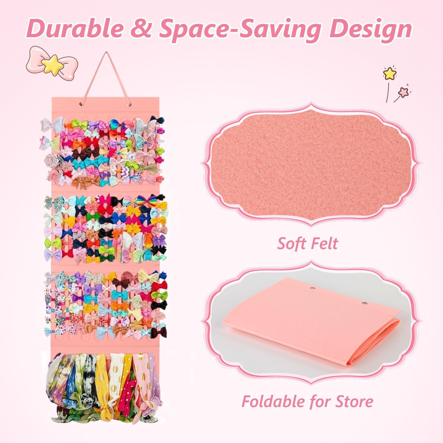 Girls' Hair Accessory Organizer, Hanging Holder