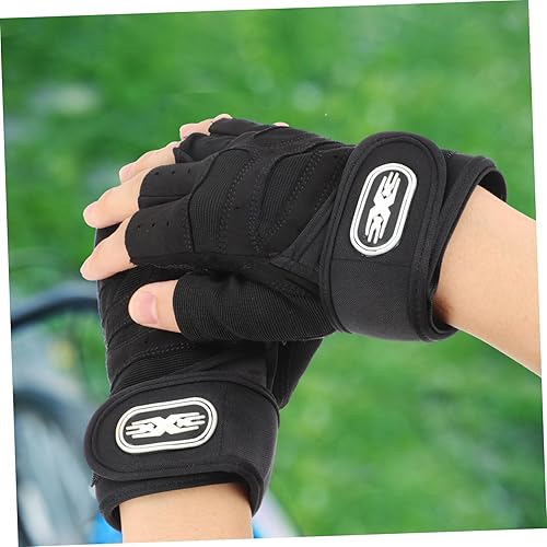 Miniatura 5 de 2 pares de guantes de gimnasio para hombre, guantes de gimnasio para hombre, guantes de mano para hombres, guantes de medio dedo, guantes de