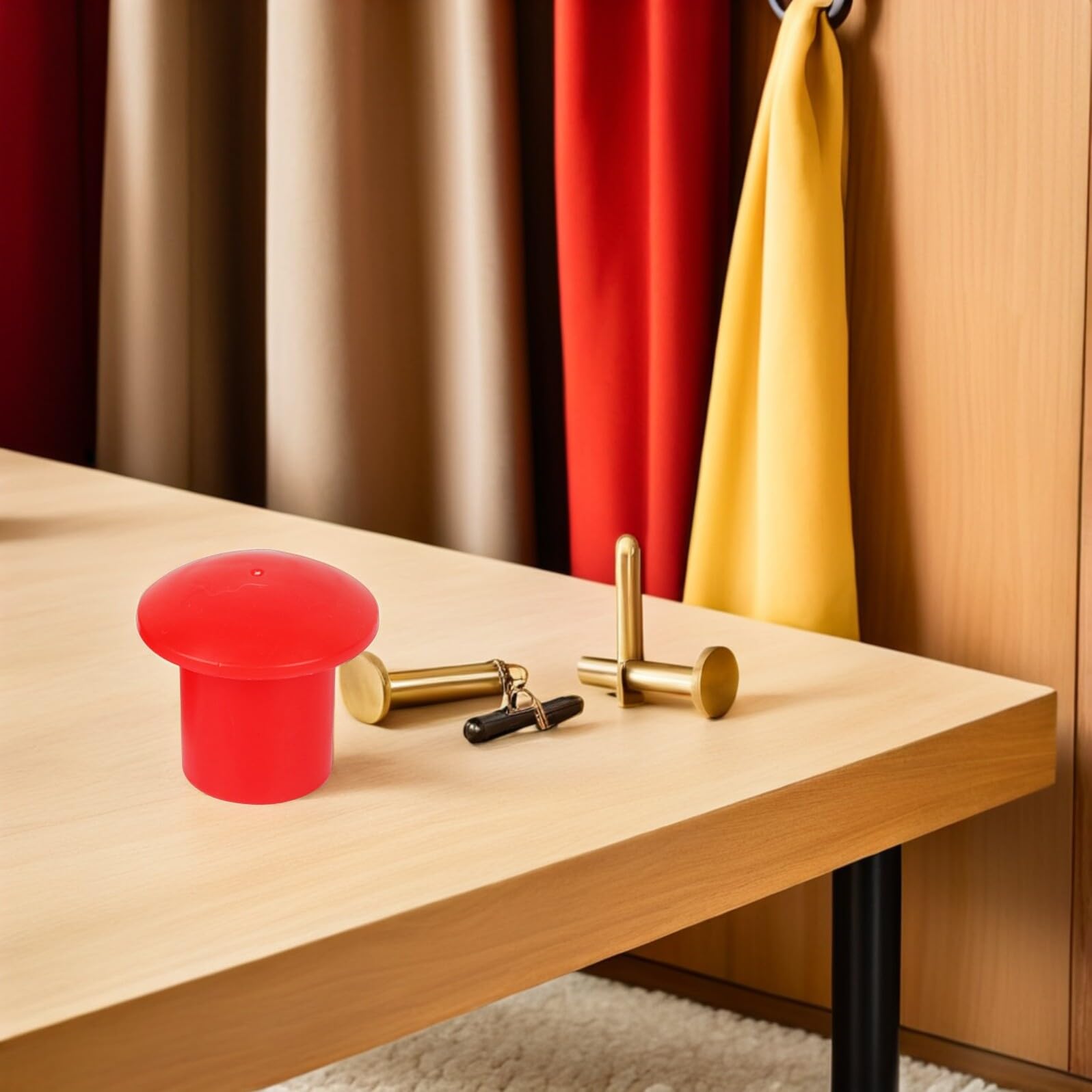 HOMSFOU Tapas de Seguridad de Plástico Rojo Set de 60 Unidades Protección Visible y Fácil de Usar en Obras de Construcción 60 para Varillas de Refuerzo