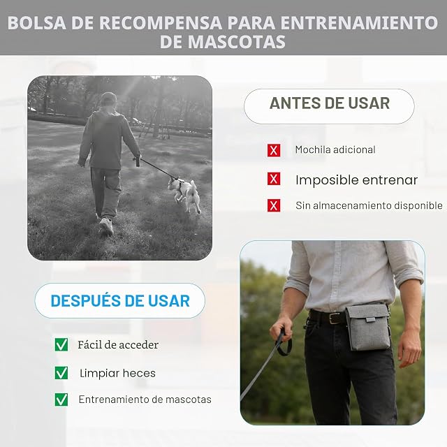Foto 6 de 8 de lemgyiamz Bolsa Premios Perro, Bolsas Caca Perro, Bolsas Perro Caca, Adiestramiento de Perros y Gatos
