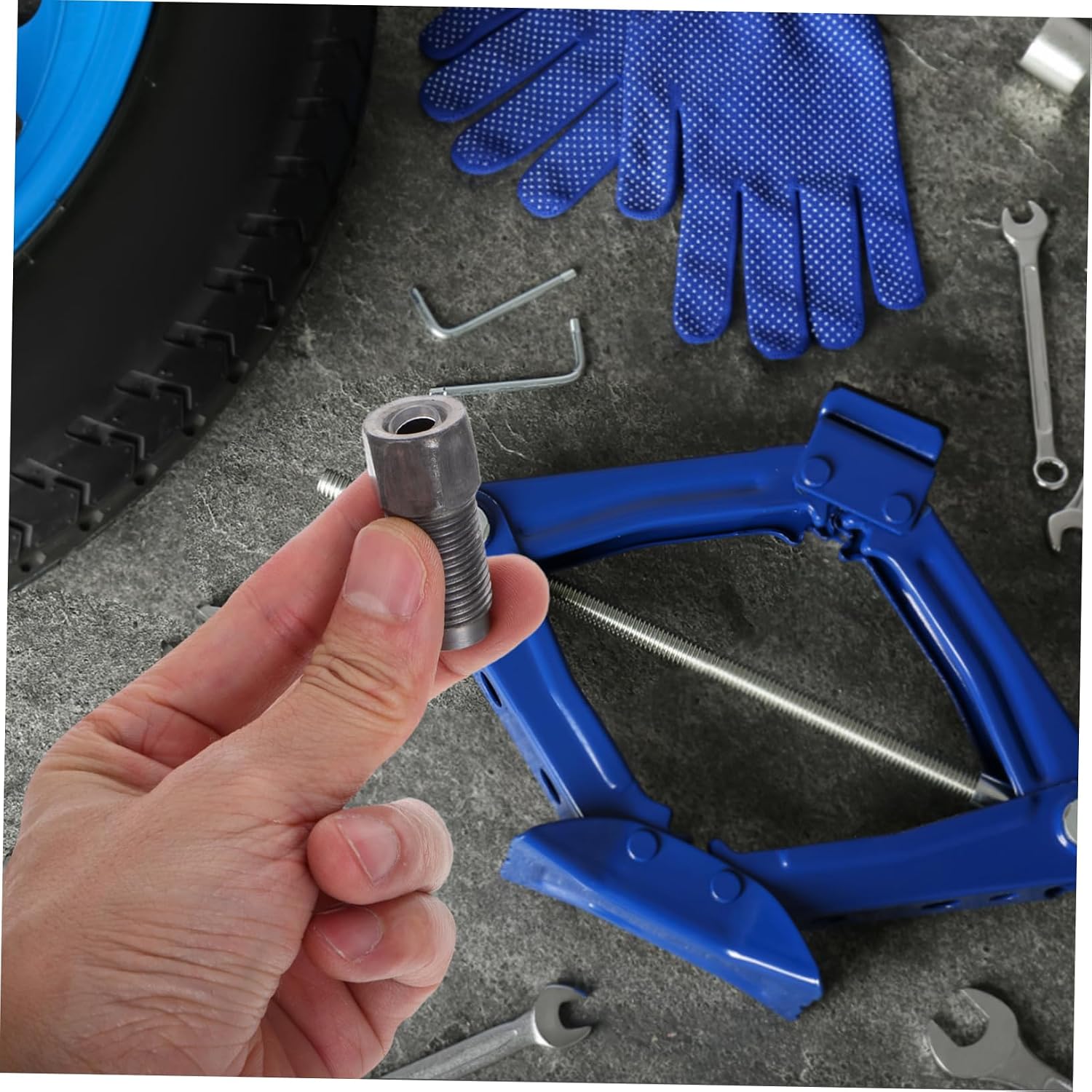 GARVALON Heavy Duty Truck Jack Parts Jack Lever Handle Swivel Front Wheels Oil Pump Clip for Accessories