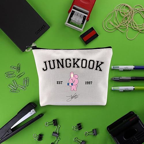 Miniatura 7 de BLUPARK Singer Merch K-pop Personajes Bolsa Bangtan Boys Regalo para Cantante del Ejército Fan Regalo BT Inspirado Bolsa Bolsa Bolsa con Cremallera,