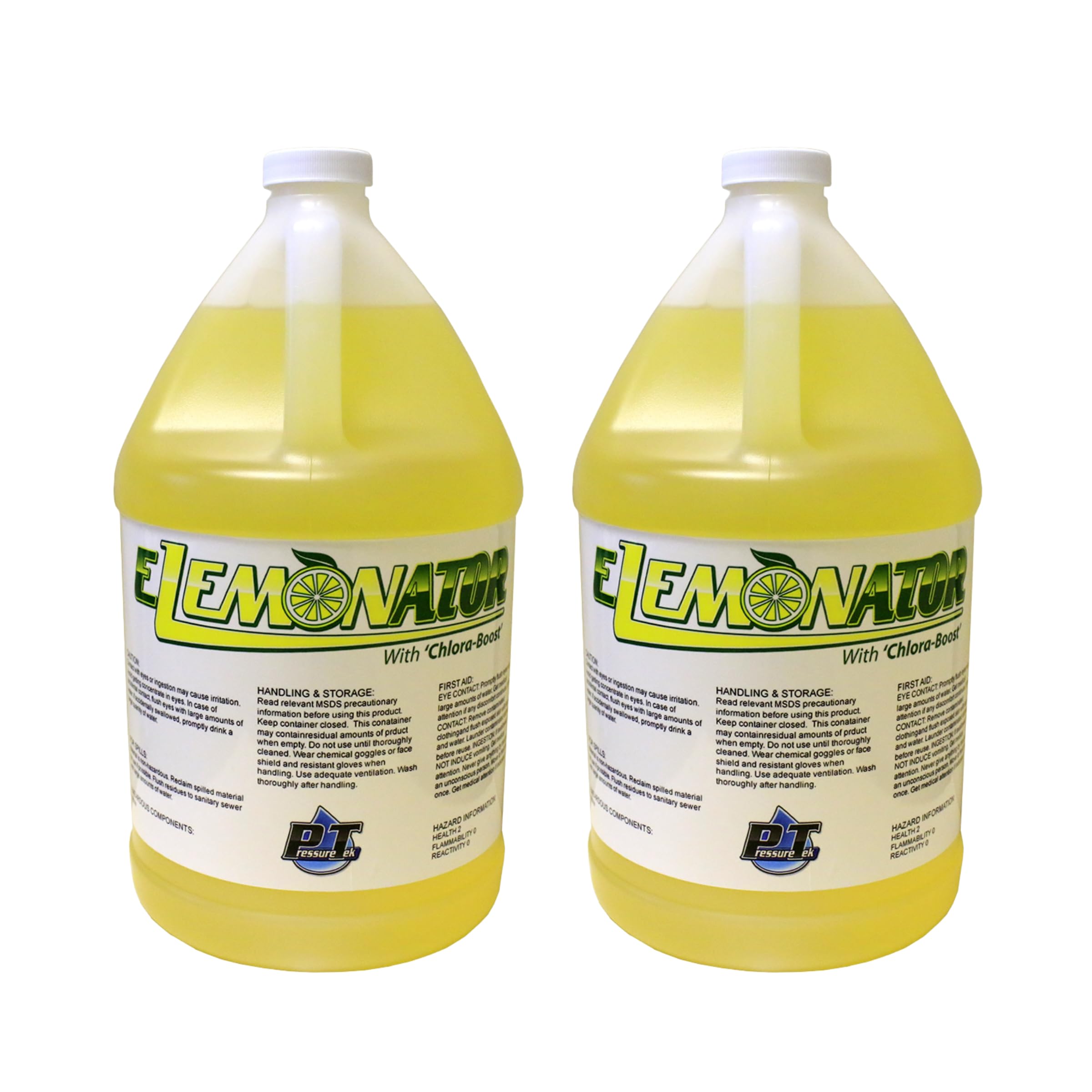 PressureTek Elemonator: House Wash Surfactant for Siding, Roof and Concrete Cleaning, Bleach Additive, Soft Wash Soap, 1 Gallon (2)