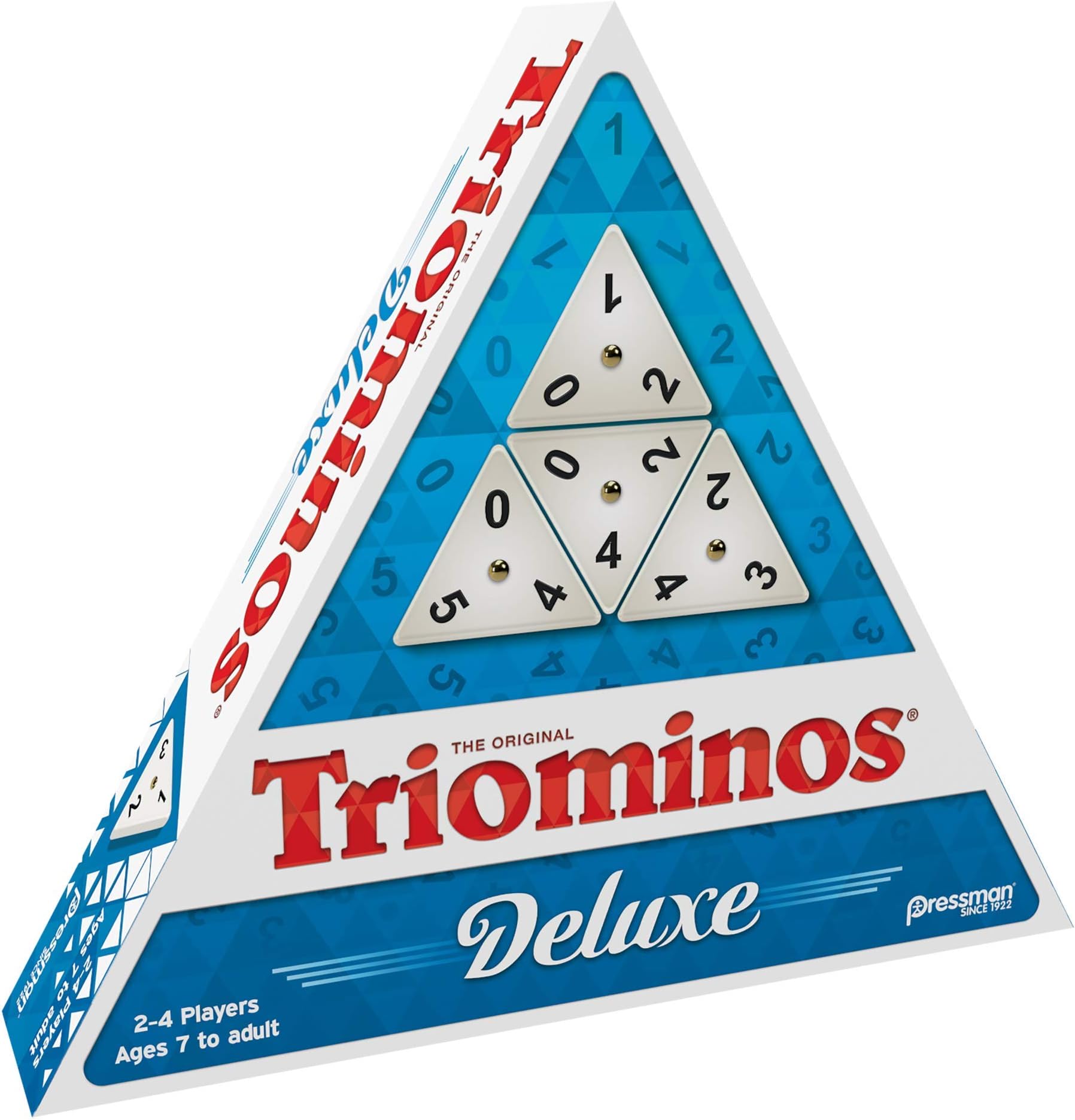 Triominos Deluxe: The Original Triangular Domino Game, Three-Sided Domino Fun for All The Family, for 2-4 Players, Ages 6+