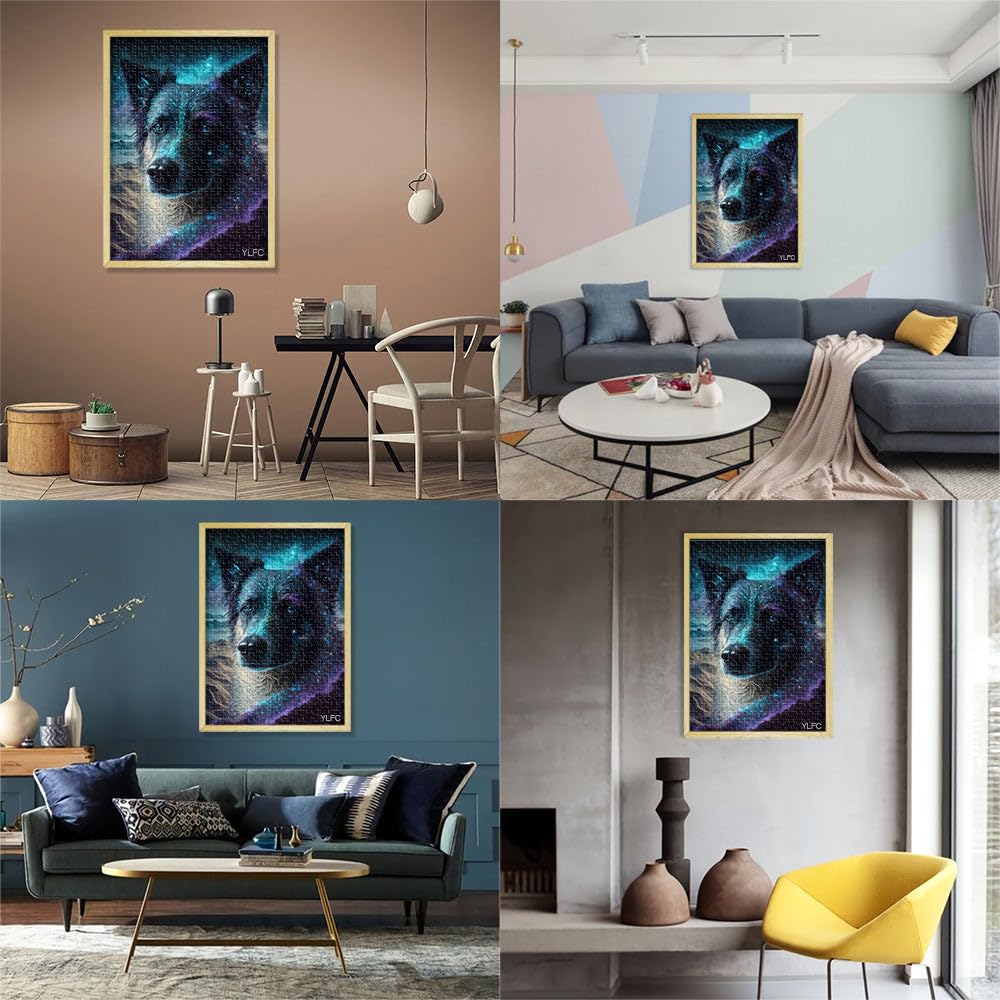 Puzzles para adultos 2000 piezas Galaxy Border Collie DIY Puzzle Toys Stress Reliever Staycation Kill Time 27,56 pulgadas x 39,37 pulgadas Adecuado para adolescentes de 14 años y mayores