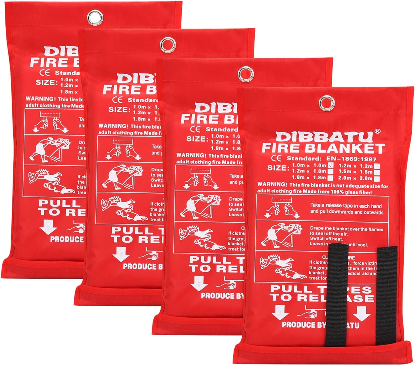 DIBBATU Fire Blanket Emergency for Kitchen, Suppression Flame Retardent