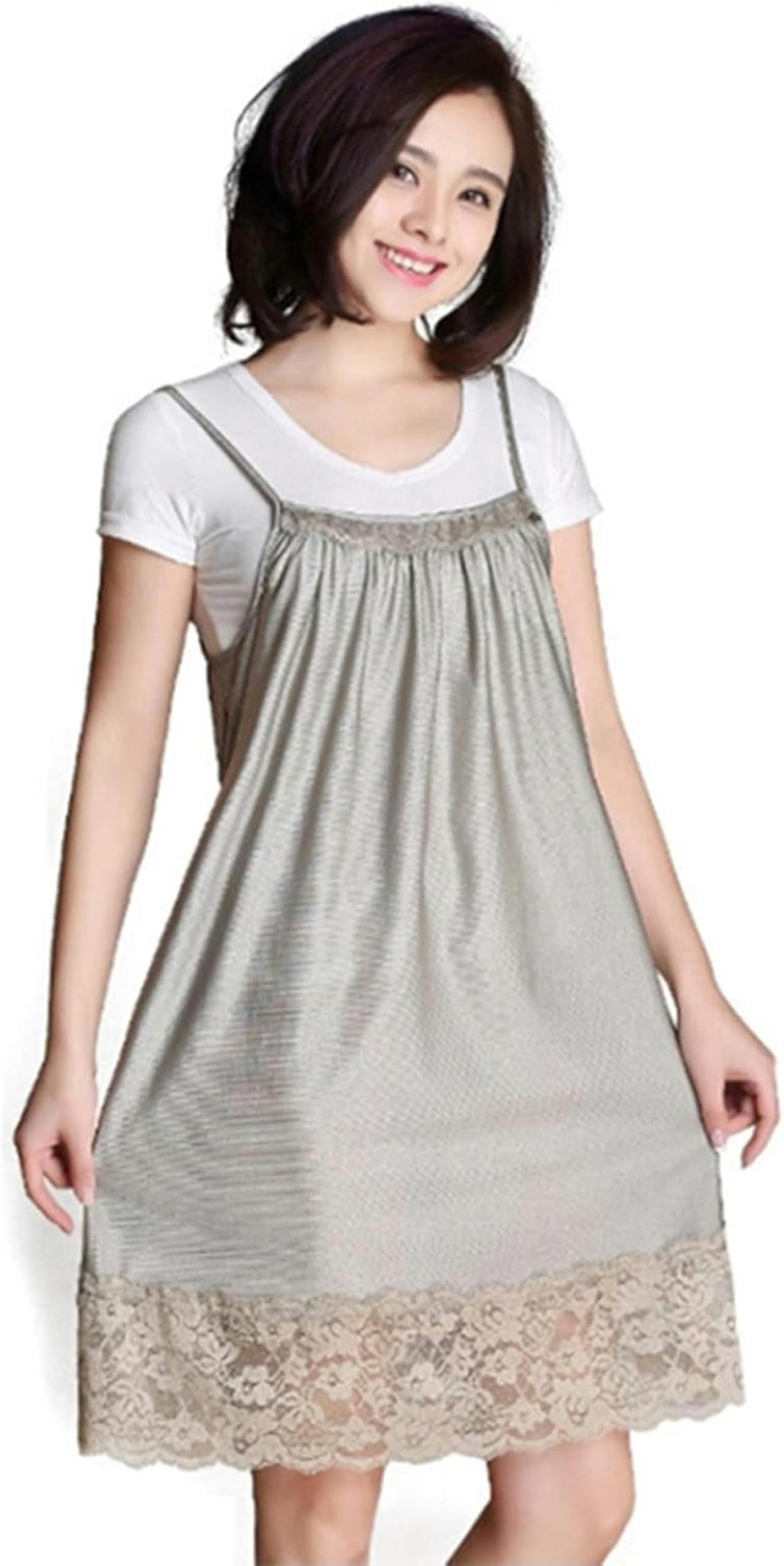 Robe de maternité fibre d'argent pour protéger bébé des ondes de téléphones