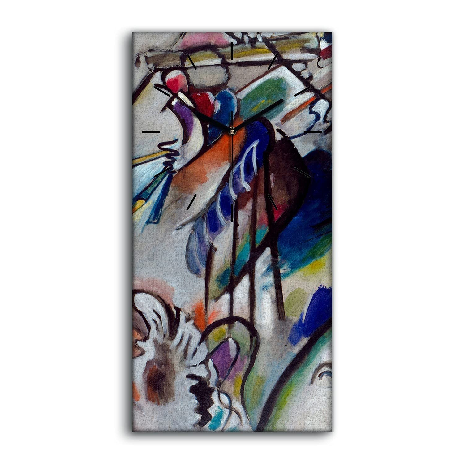 Horloge sur toile sans tic tac tableau moderne silencieux chambre Coloray