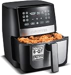 Gourmia Air Affichage numérique de l'étuve de Fryer 5 Quart Large AirFryer Cuisinière 12 1-Touch Préréglages de cuisson, XL Air Panier de friteuses 1500w Alimentation Multifonctions Accents en acier noir et inoxydable FRY FORCE GAF536