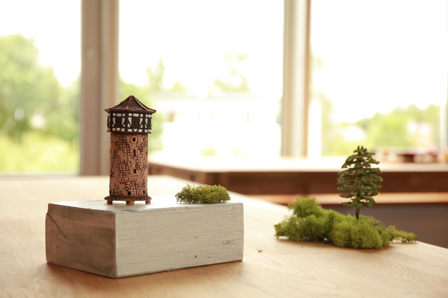 Ceramic Houses and Villages Collection - Handmade Ceramic Art Cone Incense Holder Decoration Handcrafted Collectible Miniature House Ankerturm in Lauterbach, Germany R220