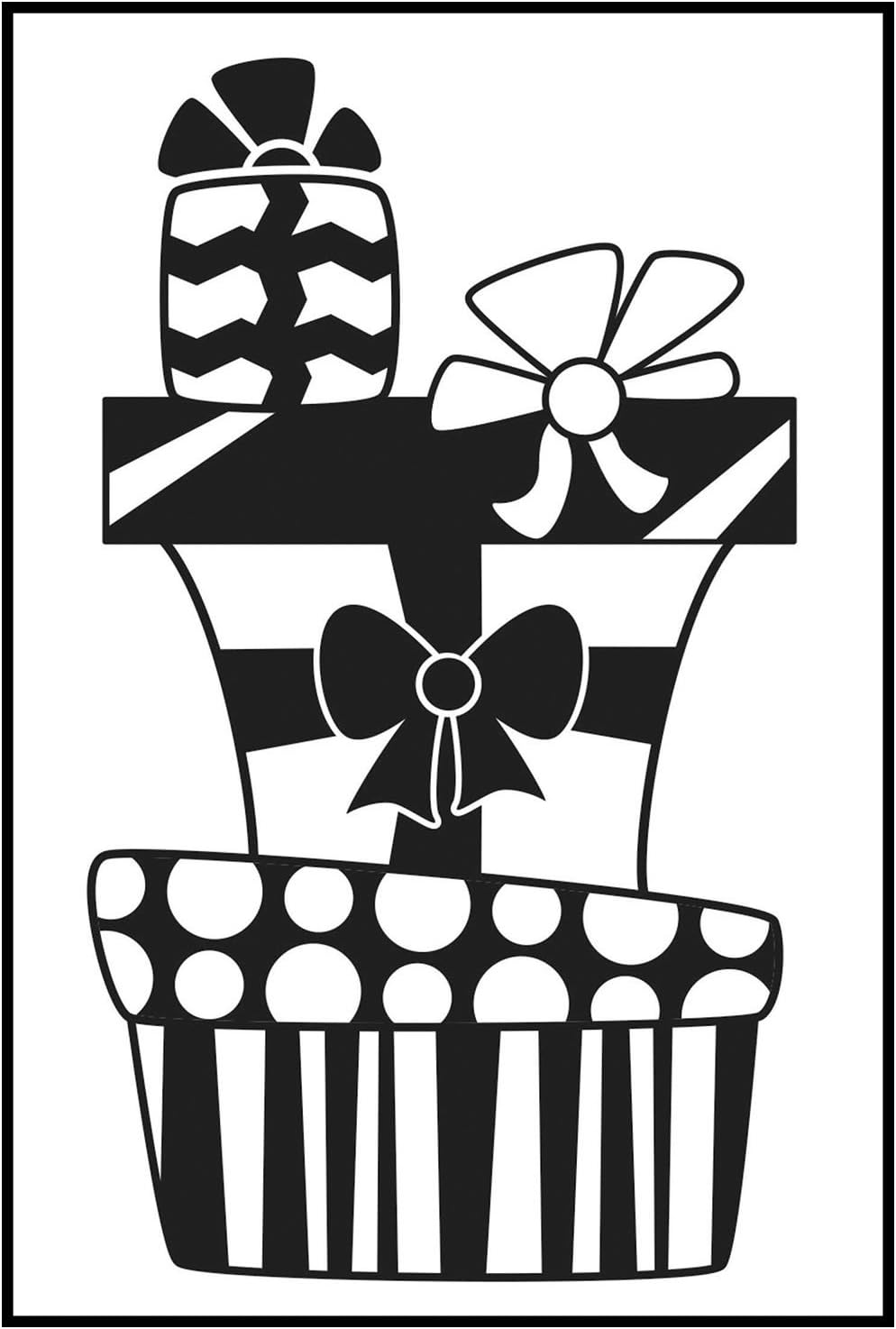 Vaessen Creative Embossing Folder Stack Gifts 14.6 x 10.7 cm - Embossing Folder for Card Crafts, Scrapbooking, Journaling - Reusable, Precise Results, for Die Cutting Machines