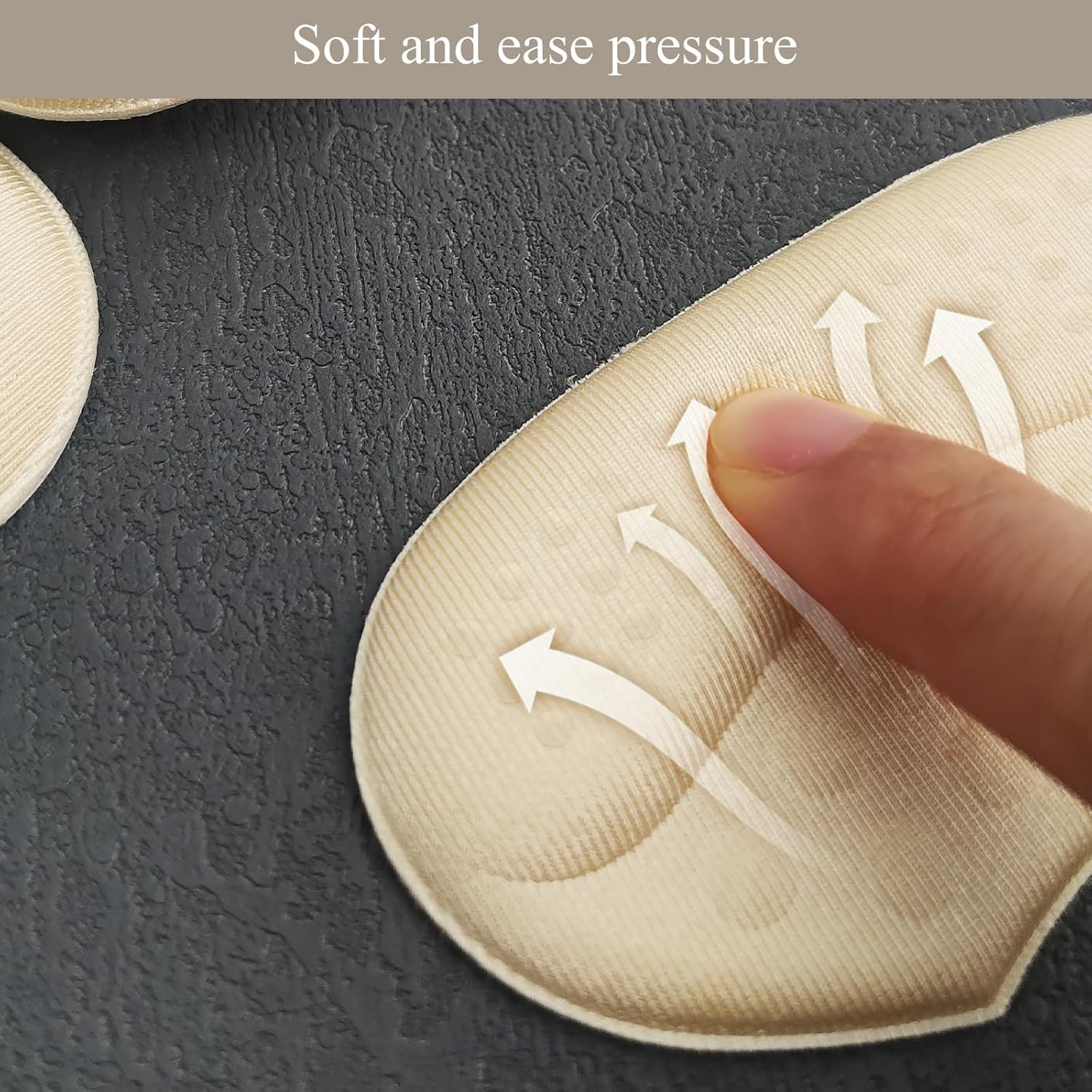 MEBISO MEBISO Heel Pads for Shoes That Are Too Big, Non-Slip Heel Grips with Cushioned Inserts, Prevent Blisters & Heel Slippage, Fits Men & Women (2, BEIGE+BLACK, NEW ROUND HEEL) 1