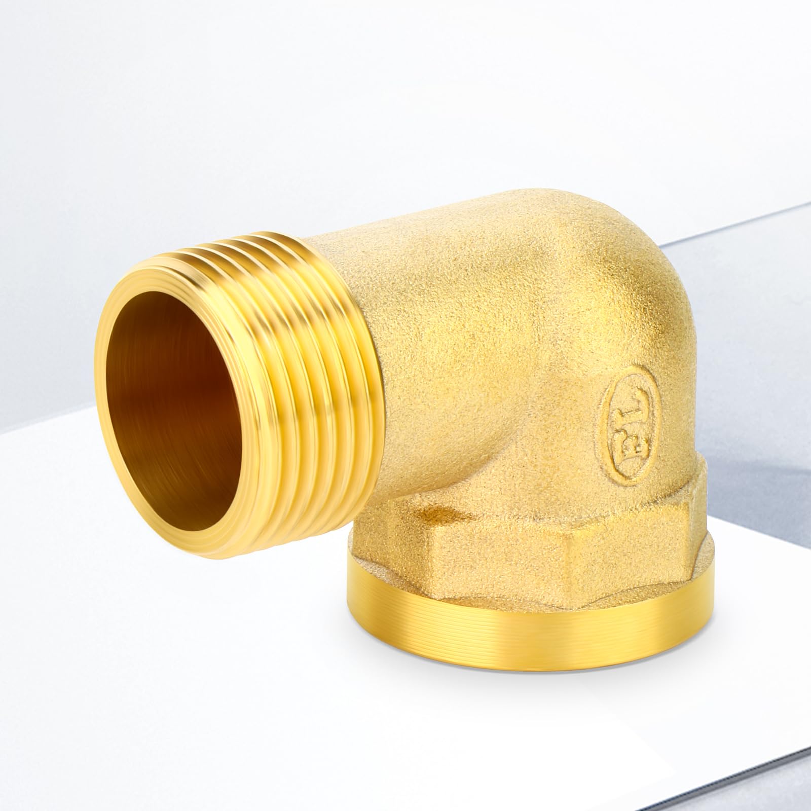 TAILONZ 5Pcs Coude 90° Laiton 1" BSP Mâle x Femelle Raccord | Raccord coudé 90° laiton, étanchéité renforcée, résiste à la corrosion, pour pneumatique et hydraulique.