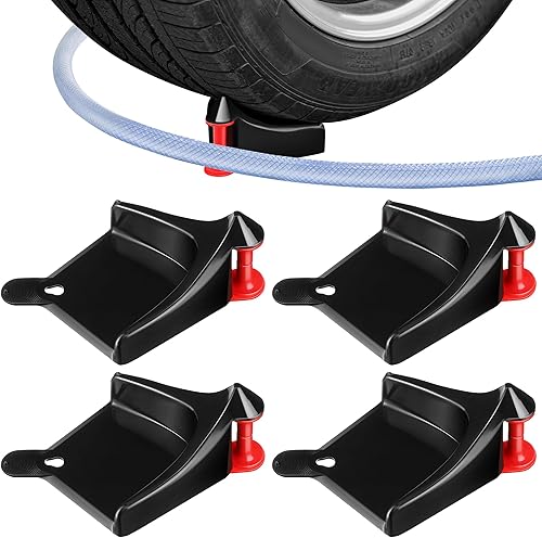 4 piezas guía de manguera de automóvil, rodillo de manguera de neumático para lavado de automóviles, guía detallada de manguera de neumáticos para