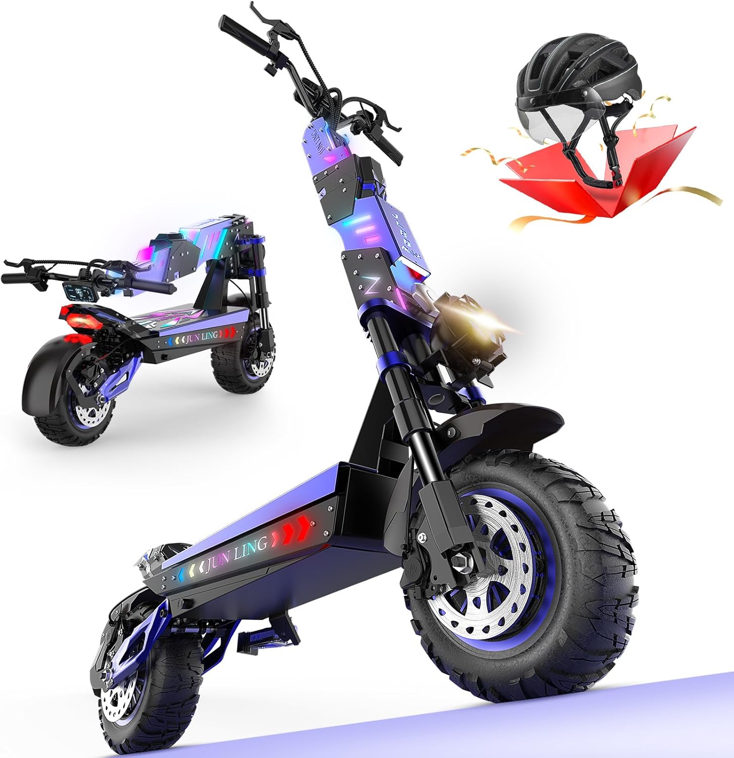 Electric Scooter Adults 6000W Dual Motors 40 MPH & High-Performance, Up to 52 Miles Rangs Foldable E-Scooter, 60V 30Ah Power Battery, Foldable Design for Adults