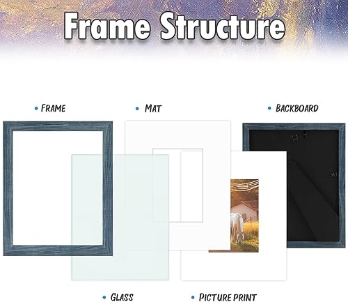 Miniatura 10 de AUEAR, Portarretratos de 11 x 14 pulgadas, para fotos de 8 x 10 pulgadas con paspartú o marco de póster de 11 x 14 pulgadas, marco de fotos de pared