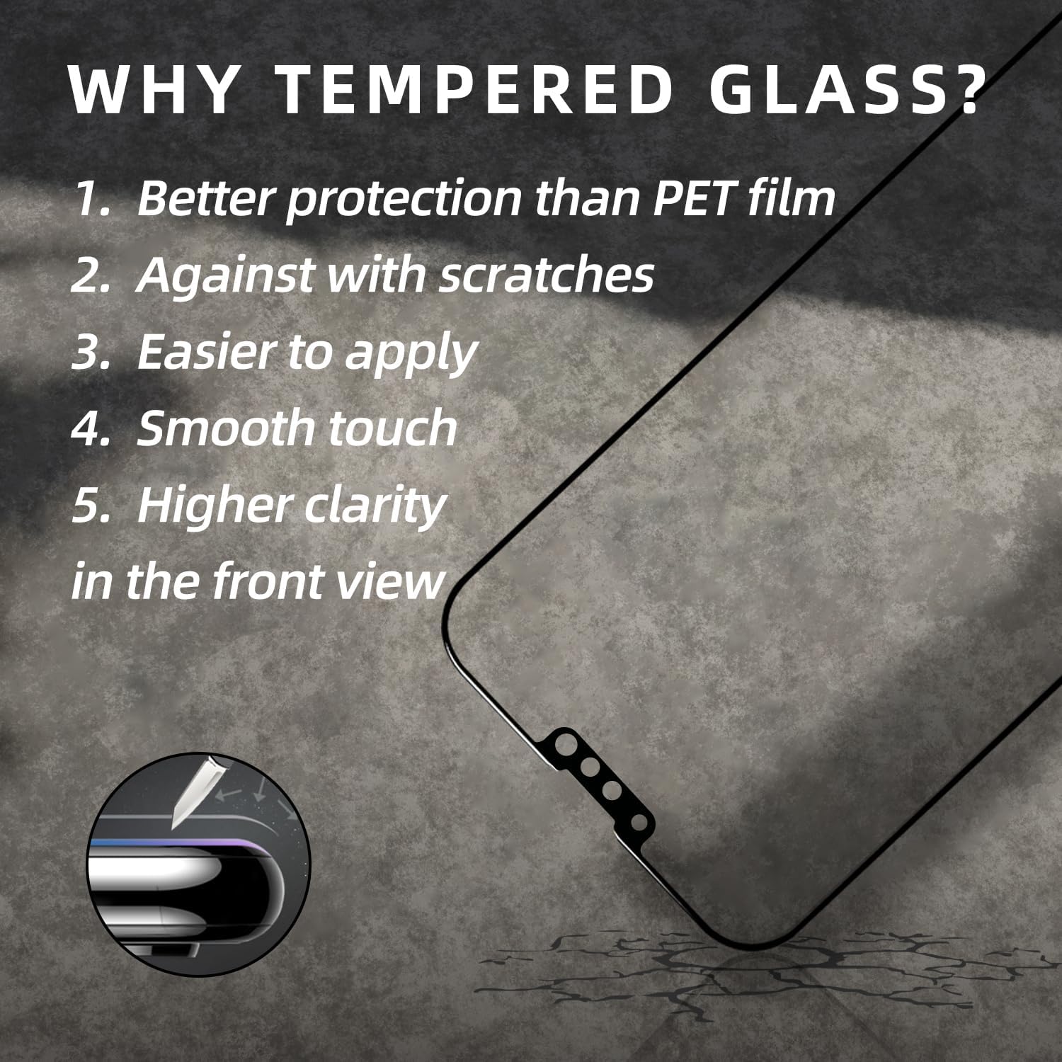 EGKimBa compatible with iPhone 14 Plus or iPhone 13 Pro Max Privacy Screen Protector, 6.7 inch Gradient Colorful Electroplated Anti-Spy Anti-Blue Light Easy Installation Tempered Glass